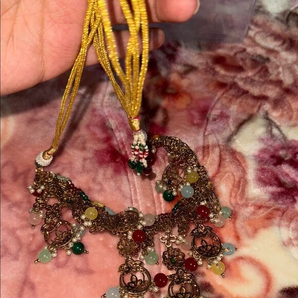 Bollywood style Bridal Elegant Multicolor Jewelry Set NIB NEVER USED - Picture 10 of 13